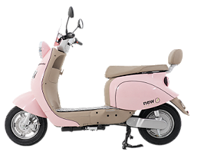 Scooter Elétrica Cappuccino 1000W Rosa/Bege – New E-Bike