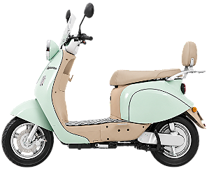 Scooter Elétrica Cappuccino 1000W Verde/Bege – New E-Bike