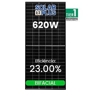 Módulo Solar N-Plus 620W Bifacial 30mm — Mínimo 6 unidades