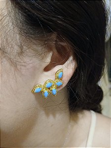 Brinco Earcuff Turquesa