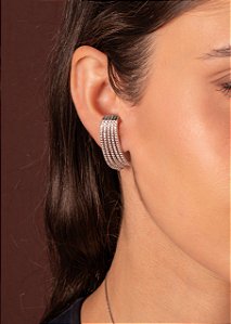 Brinco Ear Hook Cravejado