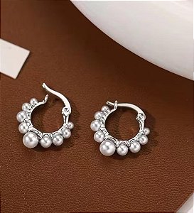 Brinco Argola Pérola