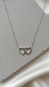 Colar Duplo Coração