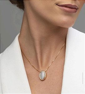 Colar Oval Cravejado