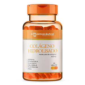 Colágeno Hidrolisado 500mg 60 Cápsulas - Combate a Flacidez e Melhora a Elasticidade da Pele