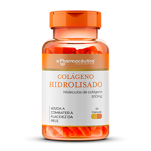 Colágeno Hidrolisado 500mg 60 Cápsulas - Combate a Flacidez e Melhora a Elasticidade da Pele