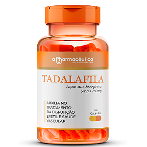 Tadalafila 5mg com Arginina 250mg - 60 Cápsulas