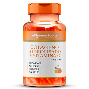 Colágeno Hidrolisado + Vitamina C 500mg/300mg - 90 Cápsulas