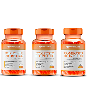 Composto Diurético - 3 potes de 60 caps cada