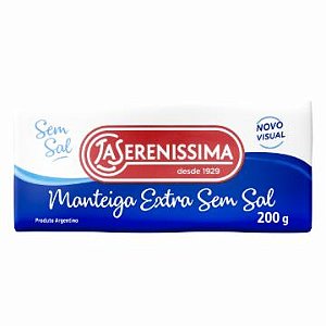 MANTEIGA EXTRA SEM SAL LA SERENISSIMA 200G