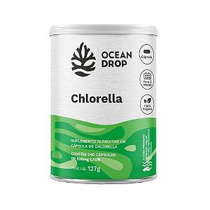 Chlorella - 240 Capsulas (520mg) - Ocean Drop