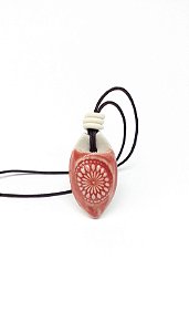 Colar Difusor de Aroma Pessoal - Mandala - Vermelho