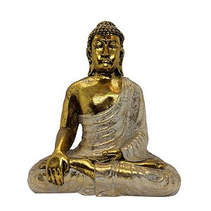Buda Tailandia - Branco e Dourado