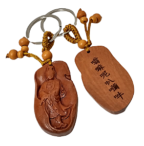 Chaveiro de Madeira - Kuanyin Misericórdia