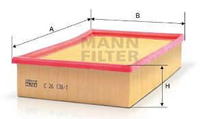 Filtro de Ar Ford Escort Zetec 1998 a 2003 Mann C26138/1