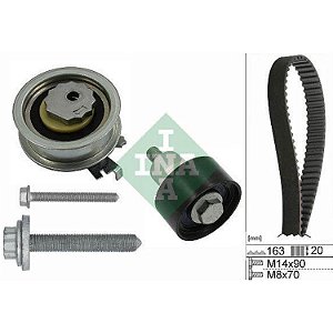 Kit Correia Dentada VW Fox Gol Tcross 1.0 12V 1.4 16V 1.6 16V Ina