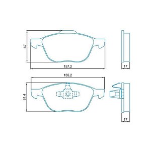 Pastilha de Freio Dianteira Ford Ecosport Focus 2009 a 2019 Jurid HQJ3011PA