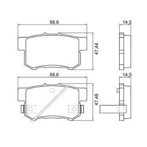Pastilha de Freio Traseira Honda Civic Suzuki SX4 Cobreq N1372C