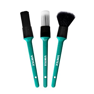 Kit 3 Pincéis de Limpeza Macio Médio e Super Macio Vintex