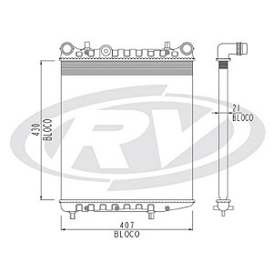 Radiador Volkswagen Fox Polo 2003 a 2005 Visconde 12516