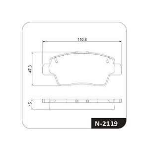 Pastilha de Freio de Dianteira Renault Kwid Disco Ventilado Cobreq N2119