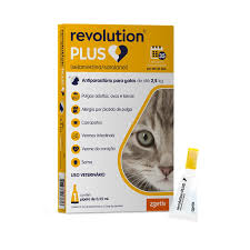 REVOLUTION PLUS GSTOS 0,50 ML (CAIXA COM 3 PIPETAS) 2,6 A 5KG