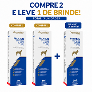 PROMUN DEFENSE BOOST DOG - DISPLAY 3X3ML (CAMPANHA LEVE 3 PAGUE 1) ORGANNACT