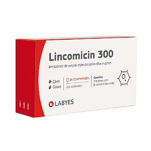 LINCOMICIN 300 16 COMPRIMIDOS CAES E GATOS LABYES