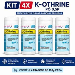 KIT 4X K-OTHRINE PO 0,5P 100 GRAMAS ENVU
