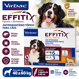 EFFITIX CAES 40 A 60 KG - 1X PIPETA 6,60ML VIRBAC