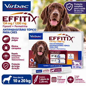 EFFITIX CAES 10 A 20 KG 1X PIPETA 2,20ML VIRBAC