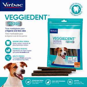 VEGGIEDENT (15 TIRAS) - 240 GRAMAS VIRBAC