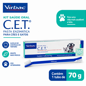 KIT SAUDE ORAL CET PASTA DENTAL 70 G VIRBAC