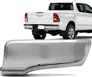 Ponteira Cromada Lateral Direita Parachoque Traseiro Hilux 2016-2022