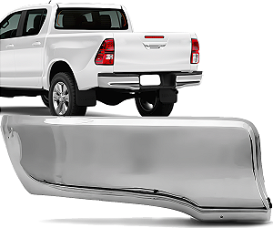 Ponteira Cromada Lateral Esquerda Parachoque Traseiro Hilux 2016-22