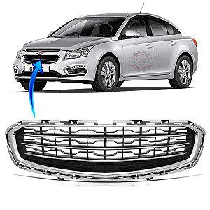 Grade Com Cromado Parachoque Dianteiro Cruze 2015 2016
