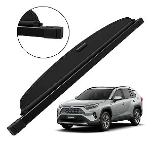 Bagagito Esteira Cortina Porta Malas Rav4 2020 a 2023 Preto