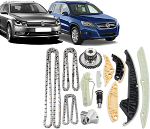 Kit Corrente Comando Distribuição Jetta Tiguan Fusca Passat Audi A3 Q3 2.0 Tsi