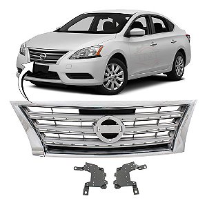 Grade C/ Suporte Central Parachoque Dianteiro Sentra 2014 2015 2016