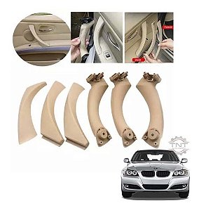 Kit Puxador Interno Porta 318i 320i 325i 2005 a 2012 E90 Cor Bege 6pcs