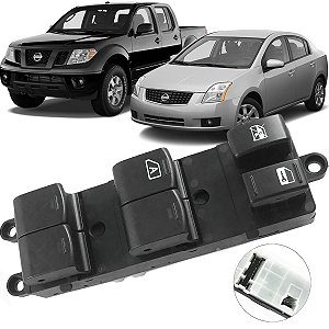 Botão Vidro Elétrico Frontier Sentra Dianteiro Esquerdo