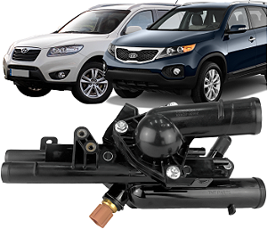 Carcaça Válvula Termostática Kia Sorento 2.4 16v 2009 a 2013 Santa Fé 2.4