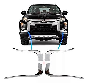 Kit 4 Friso Cromado L200 Triton 2020 2021 2022 2023