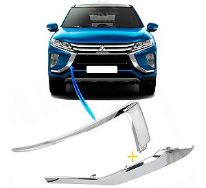 Kit Friso Cromado Superior e Inferior Direito Eclipse Cross