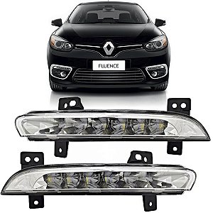 Par Farol Milha Neblina Led DRL Fluence 2015 a 2018