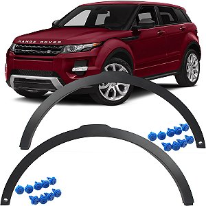 Par Alargador Moldura Friso Aplique Paralama Dianteiro Evoque 2011 a 2018 Com Furo