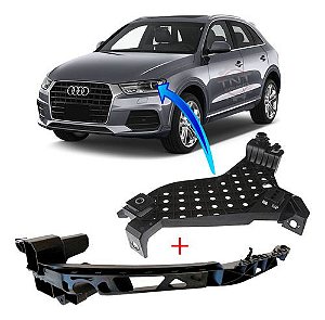 Kit Suporte Base e Guia Farol Esquerdo Audi Q3 2013 a 2020