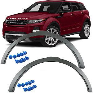 Par Alargador Moldura Friso Aplique Paralama Dianteiro Evoque 2011 a 2018 Sem Furo