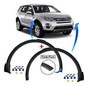 Par Alargador Moldura Friso Paralama Dianteiro Discovery Sport 2015 a 2019 Com Furo
