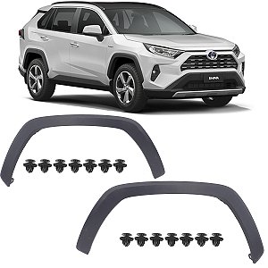 Par Friso Aplique Alargador Moldura Paralama Dianteiro Rav4 2020 2021 2022